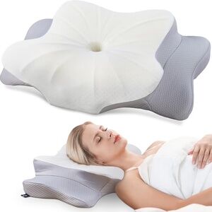 Cervical Pillow for Neck and Shoulder Pain Relief, Cooling Contour Memory Foam